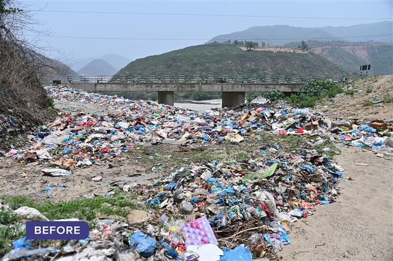 Before: Waste accumulation